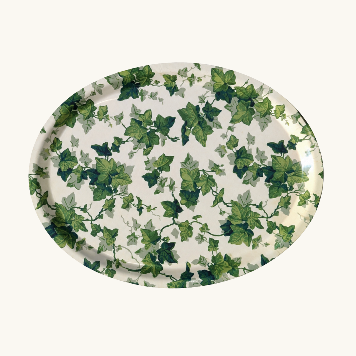 Vintage Ivy Birch Wood Tray (Oval)