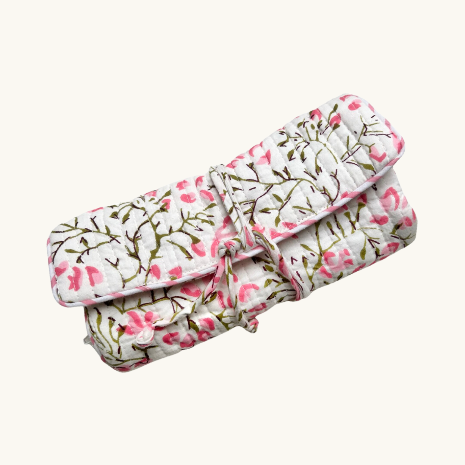 Pink Wild Sweet Pea Jewellery Roll