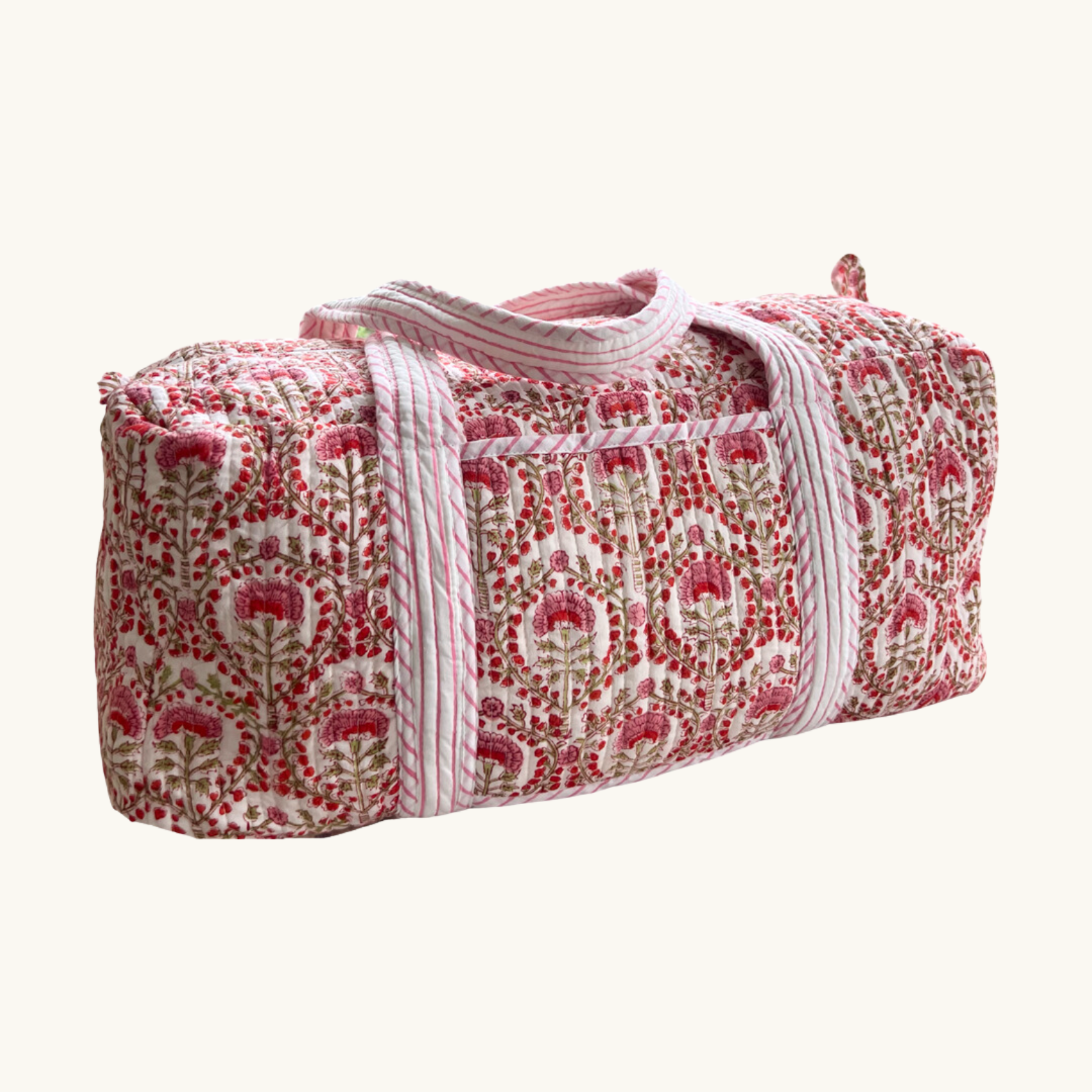 Pink Freya Handblocked Weekend Bag