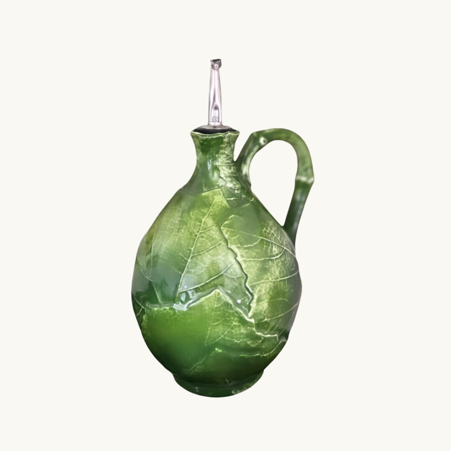 Green Vine Leaf Oil Pourer