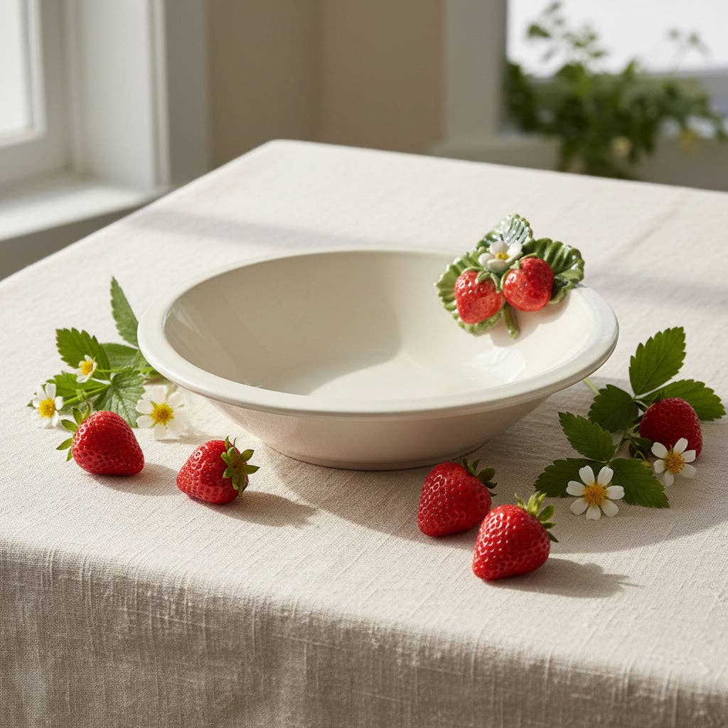Strawberry Leaf Serving Dish
