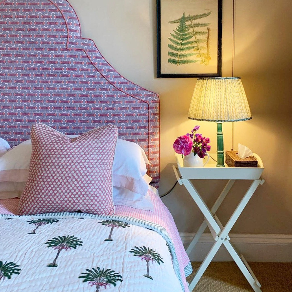 Palm Tree Print Handblocked Quilt
