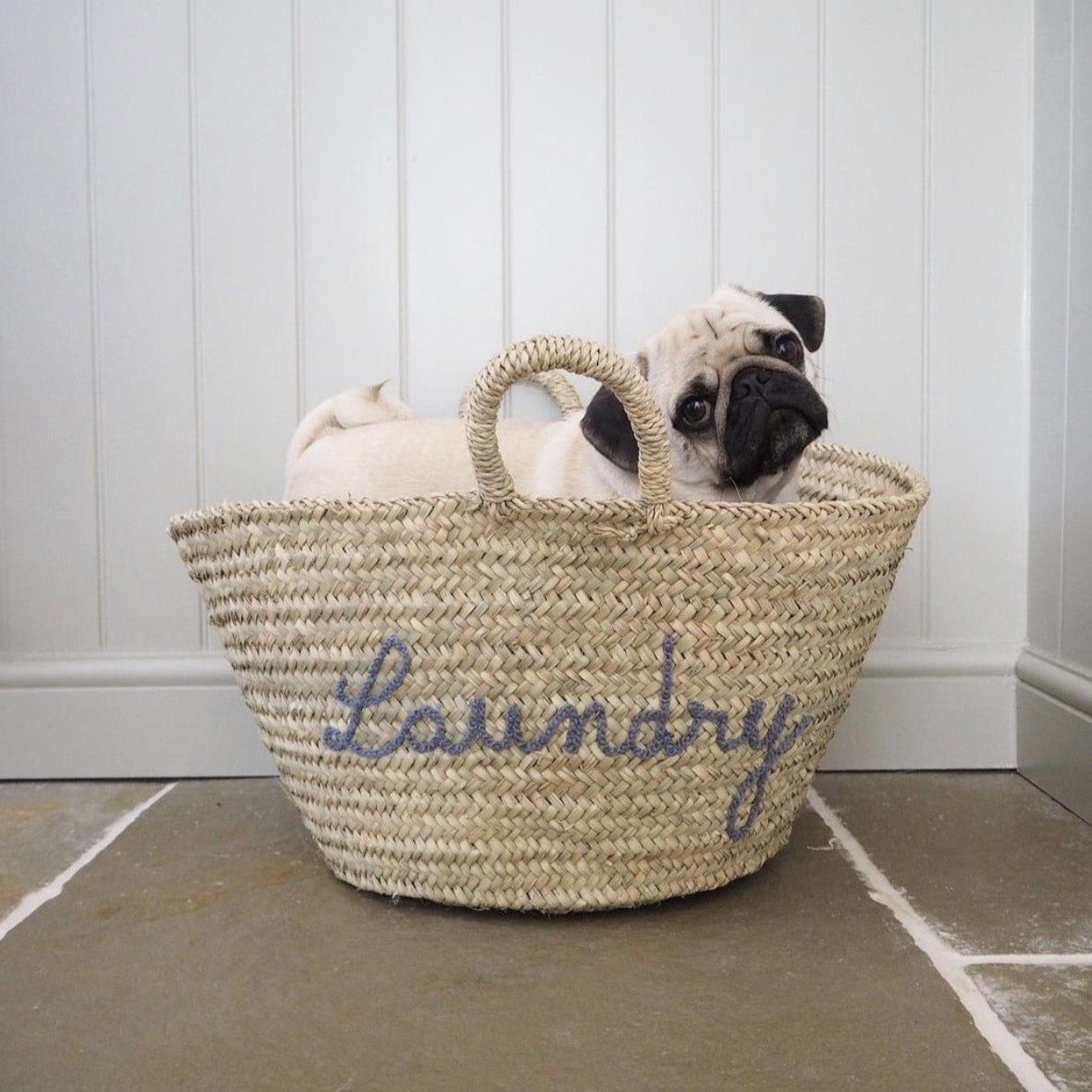 Rustic Round Laundry Basket