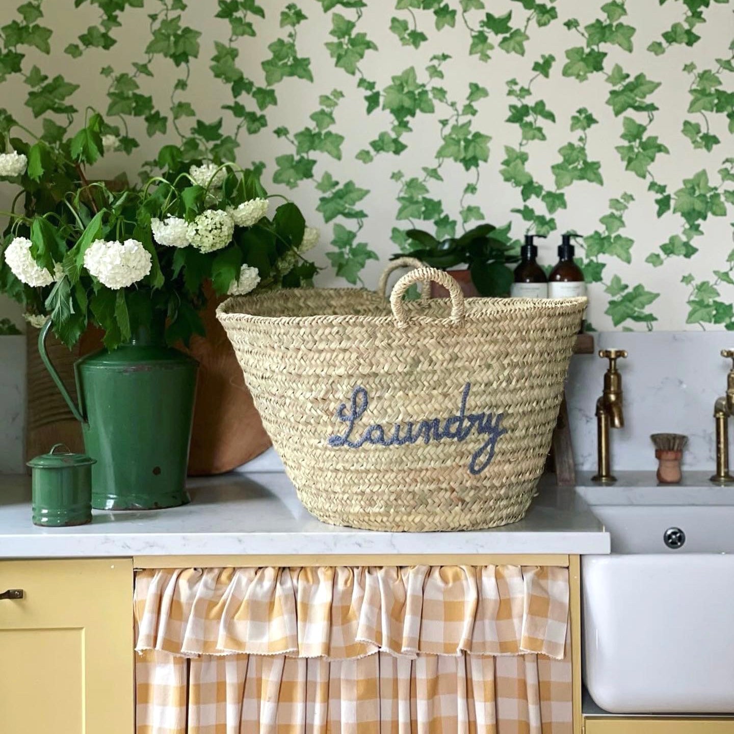 Rustic Round Laundry Basket