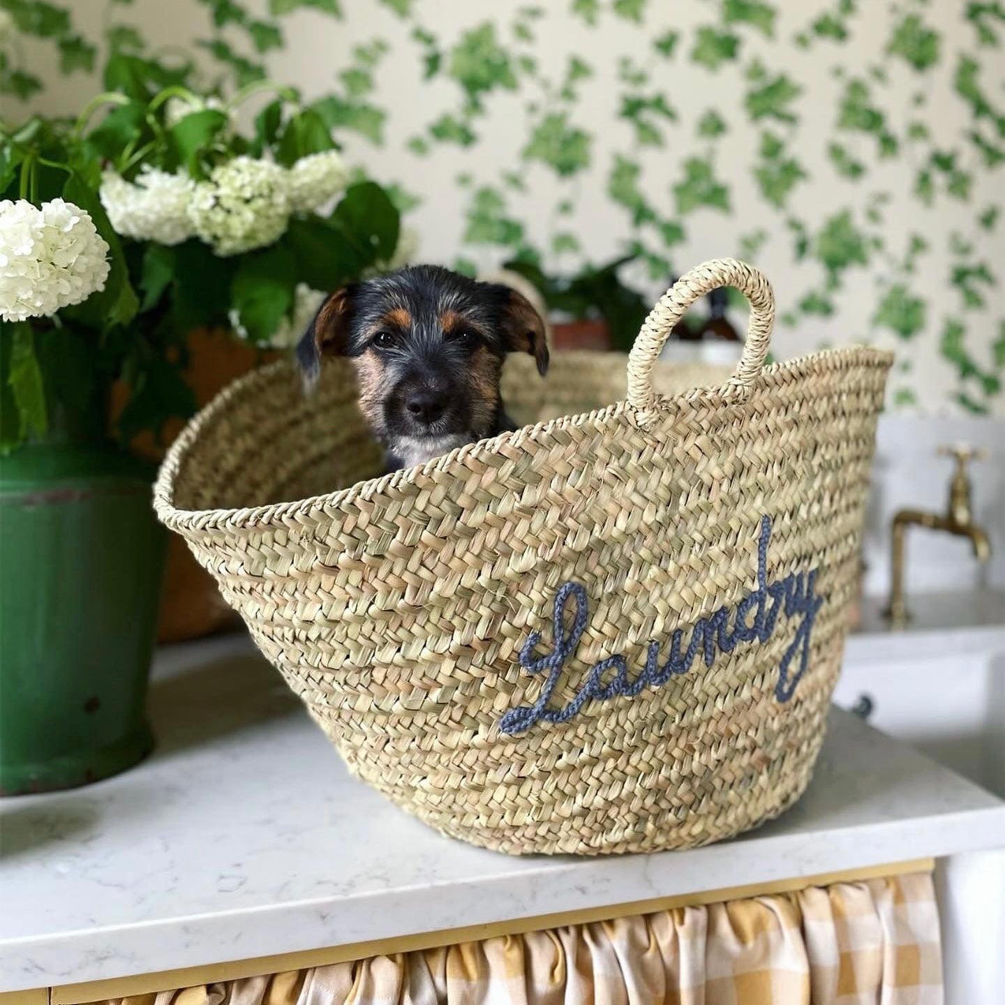 Rustic Round Laundry Basket
